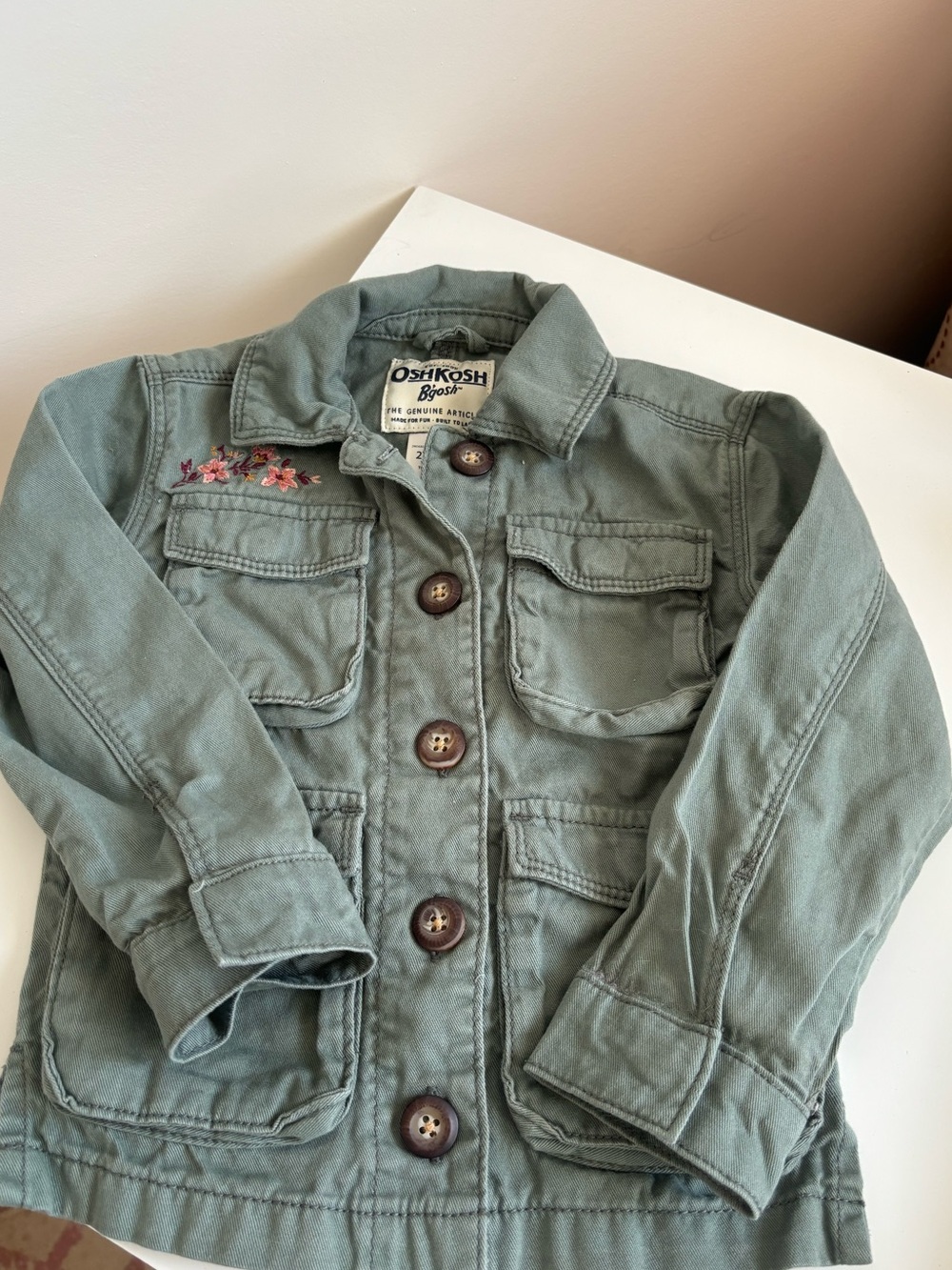 OshKosh B'gosh 2T girls  Green Utility Jacket